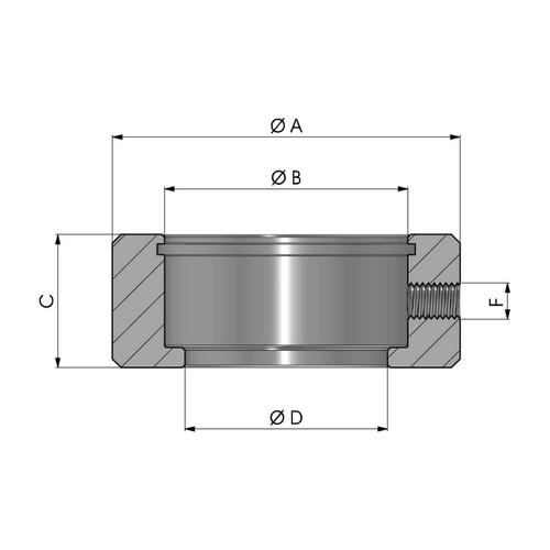 Size diagram of the GE ring