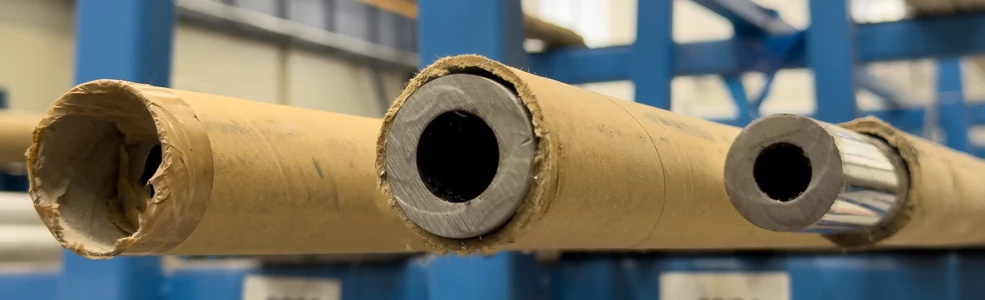 Cover image of chrome-plated telescopic tubes