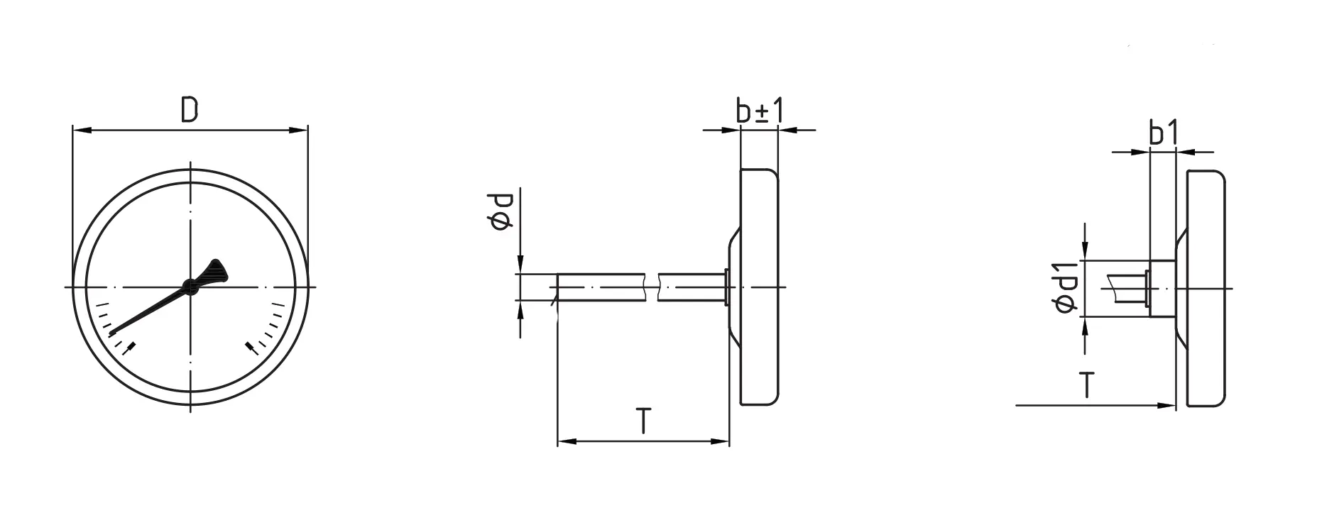 A Fig.20 0-120°C thermometer size drawing